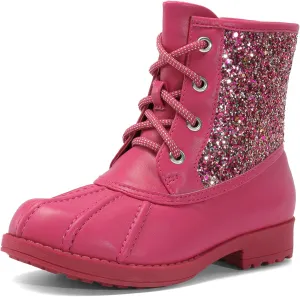 DREAM PAIRS Girls Side Zipper Glitter Ankle Boots(Toddler/Little Kid/Big Kid)
