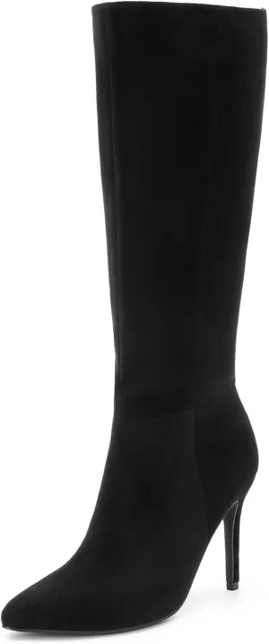 DREAM PAIRS Knee High Boots for Women, Sexy Pointed Toe Stiletto High Heel Boots, Fashion & Classic Dress Shoes