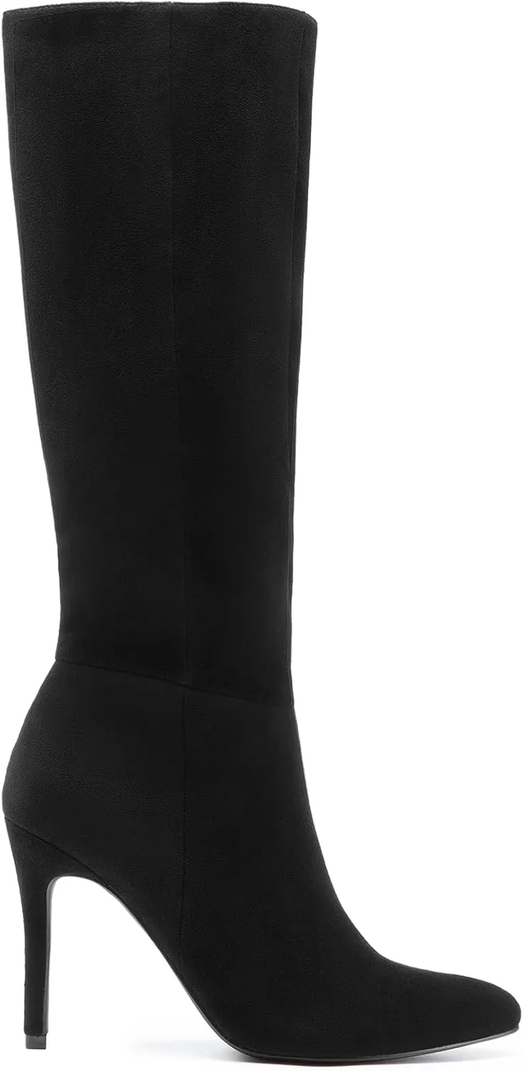 DREAM PAIRS Knee High Boots for Women, Sexy Pointed Toe Stiletto High Heel Boots, Fashion & Classic Dress Shoes