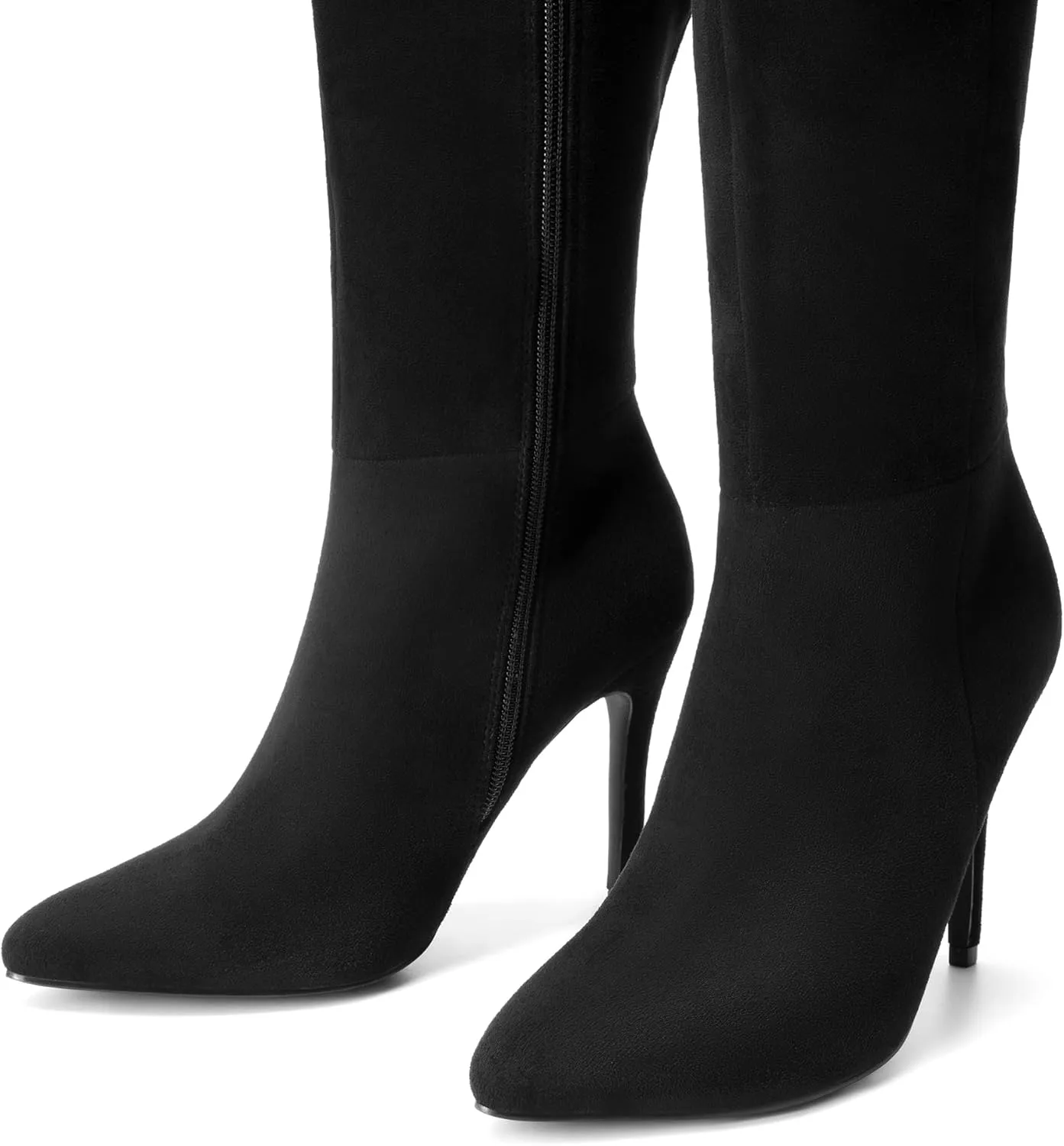 DREAM PAIRS Knee High Boots for Women, Sexy Pointed Toe Stiletto High Heel Boots, Fashion & Classic Dress Shoes