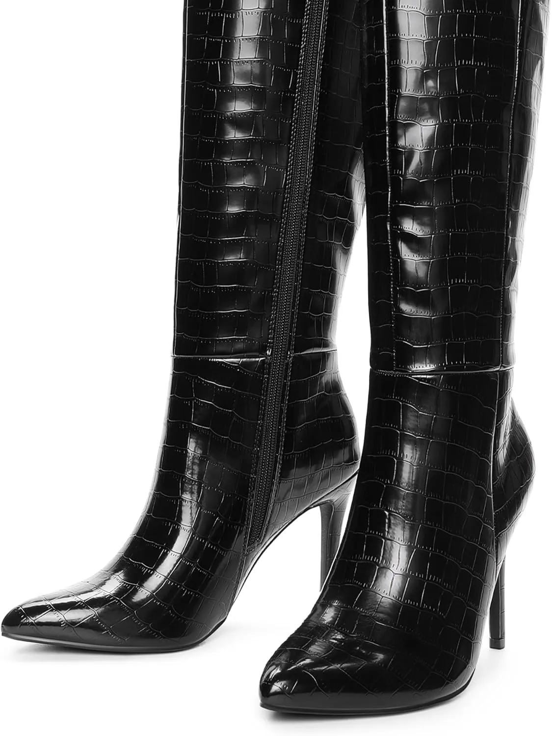 DREAM PAIRS Knee High Boots for Women, Sexy Pointed Toe Stiletto High Heel Boots, Fashion & Classic Dress Shoes