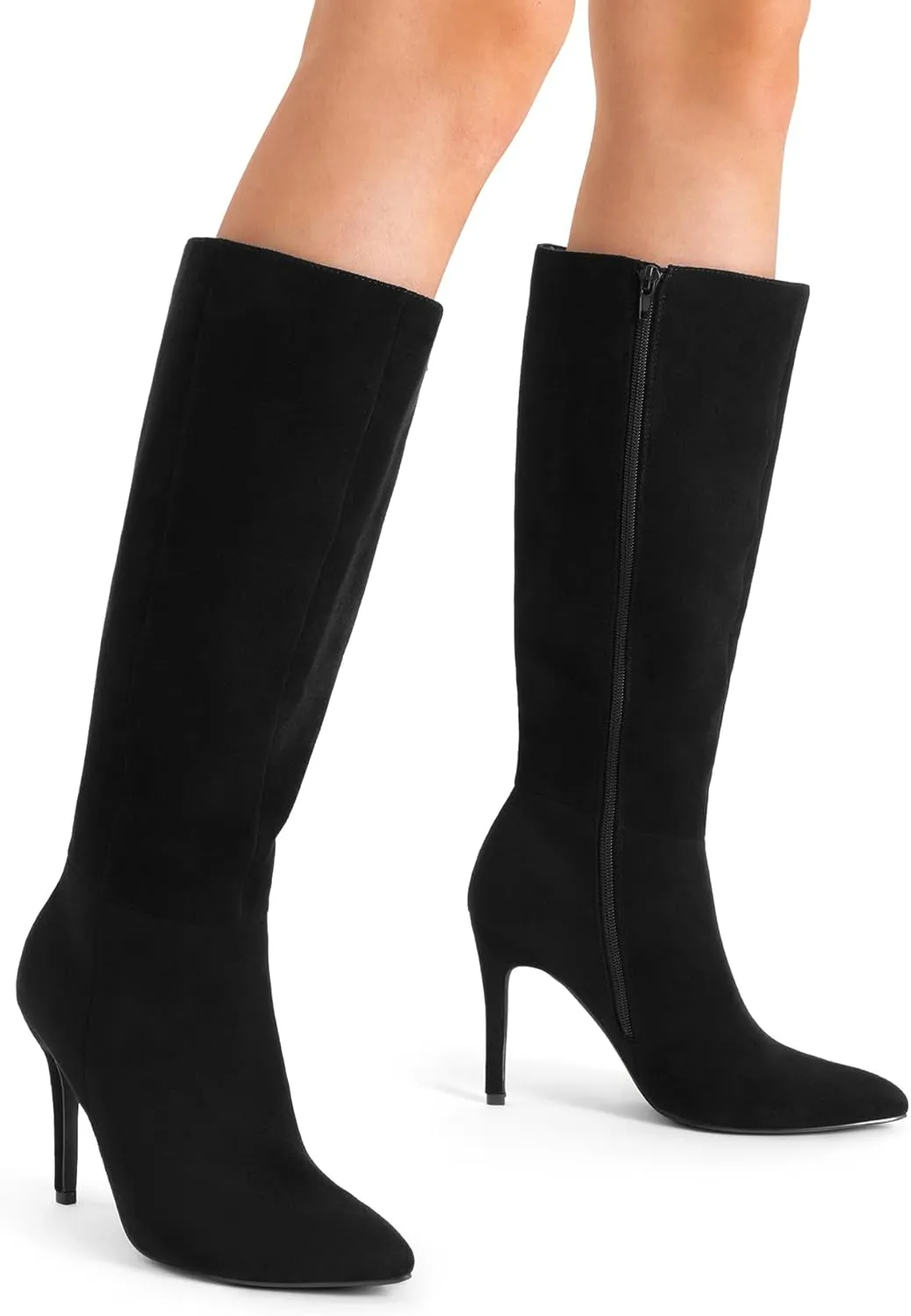 DREAM PAIRS Knee High Boots for Women, Sexy Pointed Toe Stiletto High Heel Boots, Fashion & Classic Dress Shoes