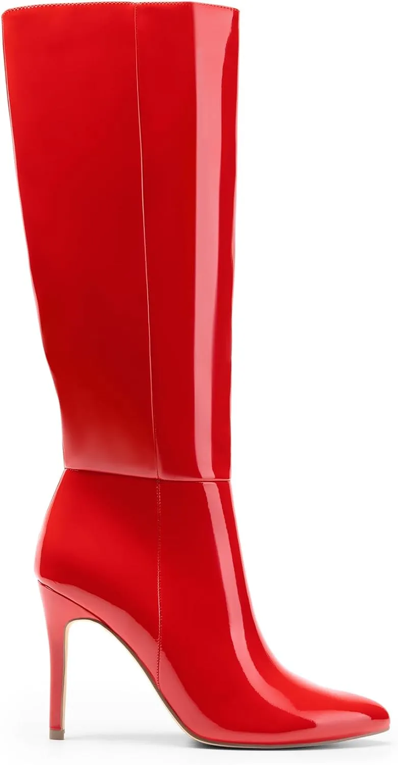 DREAM PAIRS Knee High Boots for Women, Sexy Pointed Toe Stiletto High Heel Boots, Fashion & Classic Dress Shoes