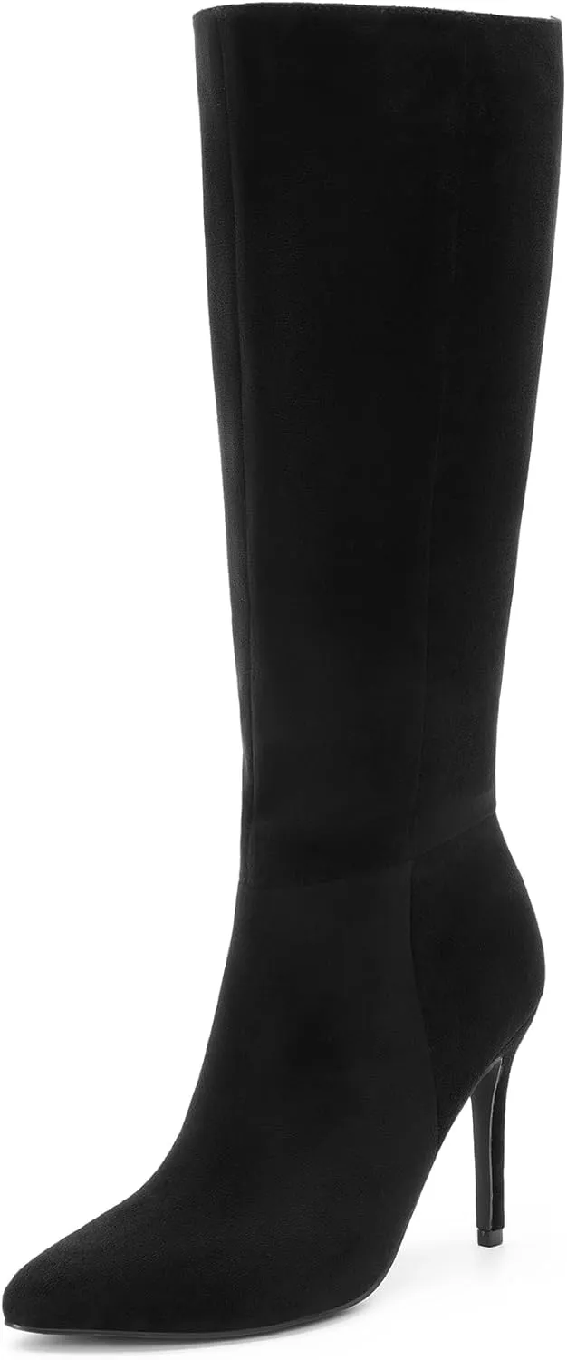 DREAM PAIRS Knee High Boots for Women, Sexy Pointed Toe Stiletto High Heel Boots, Fashion & Classic Dress Shoes
