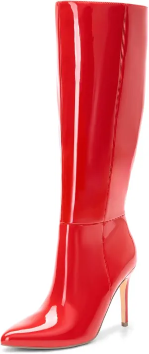 DREAM PAIRS Knee High Boots for Women, Sexy Pointed Toe Stiletto High Heel Boots, Fashion & Classic Dress Shoes
