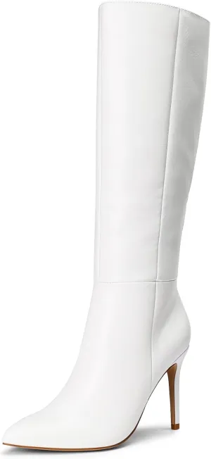 DREAM PAIRS Knee High Boots for Women, Sexy Pointed Toe Stiletto High Heel Boots, Fashion & Classic Dress Shoes