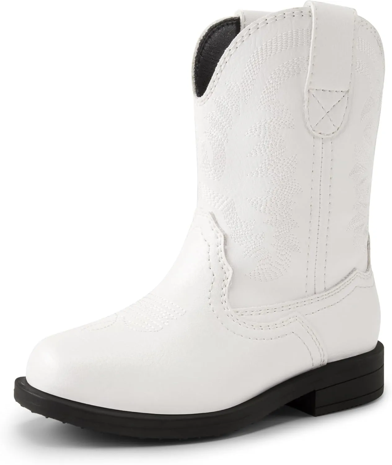 DREAM PAIRS Toddler Little Boys Girls Cowboy Boots Kids Western Square Toe Riding Mid Calf Boots