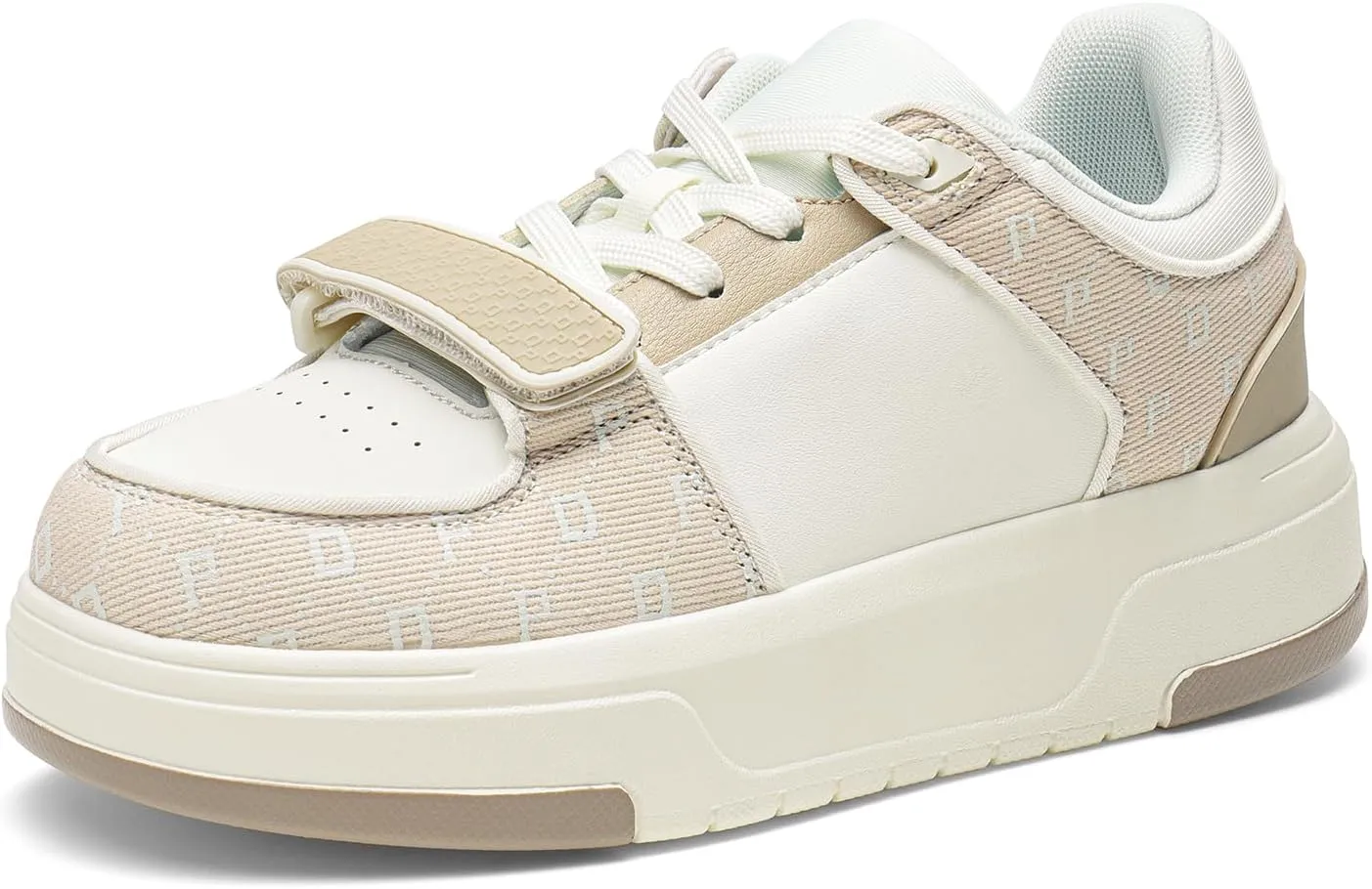 DREAM PAIRS Women Platform Chunky Sneakers Leather Oli Casual Fashion Sneaker