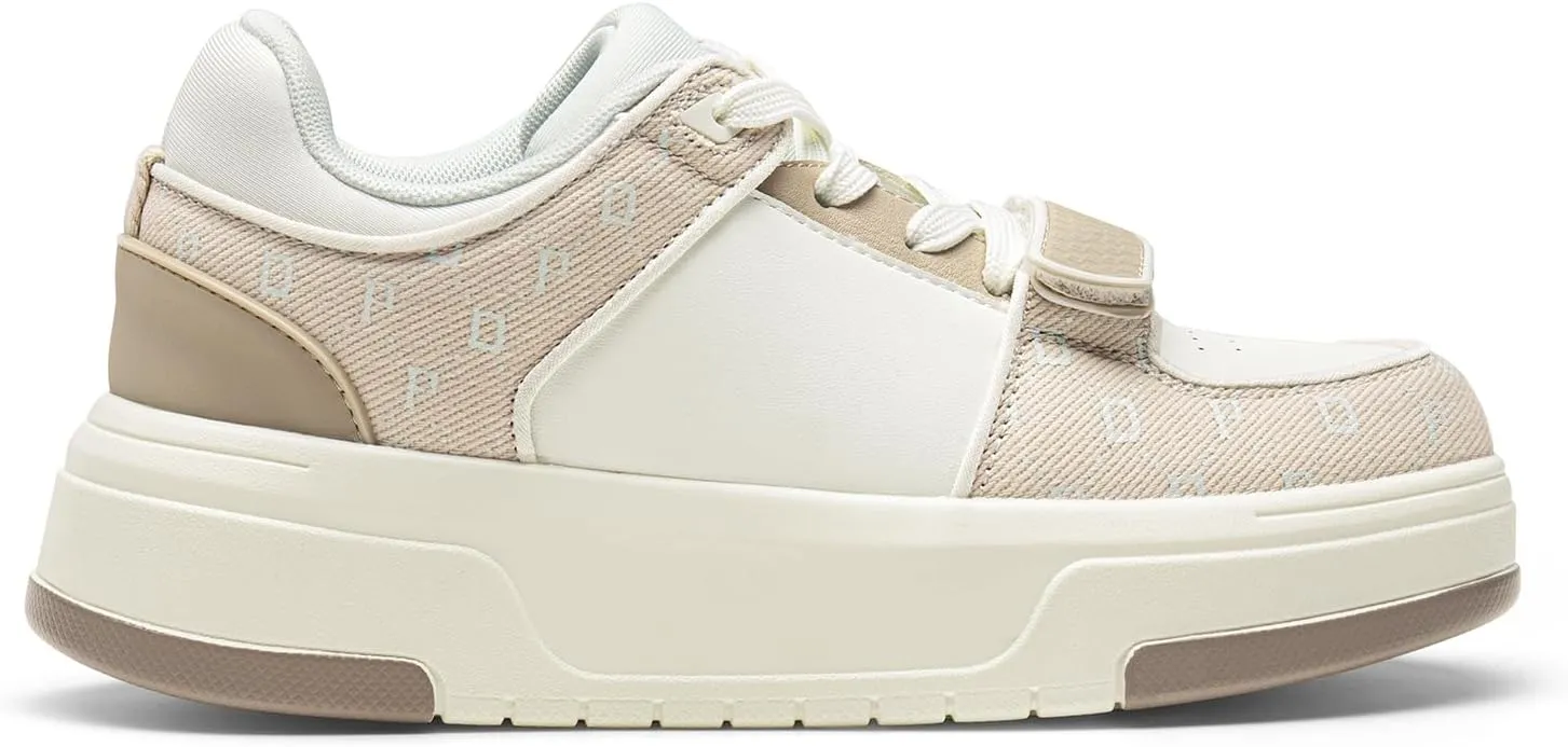DREAM PAIRS Women Platform Chunky Sneakers Leather Oli Casual Fashion Sneaker