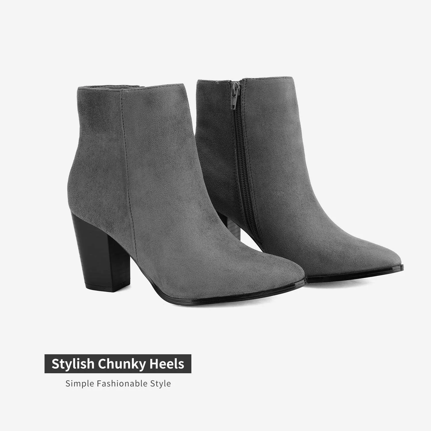 DREAM PAIRS Women's Ankle Boots Chunky Block Heel Booties