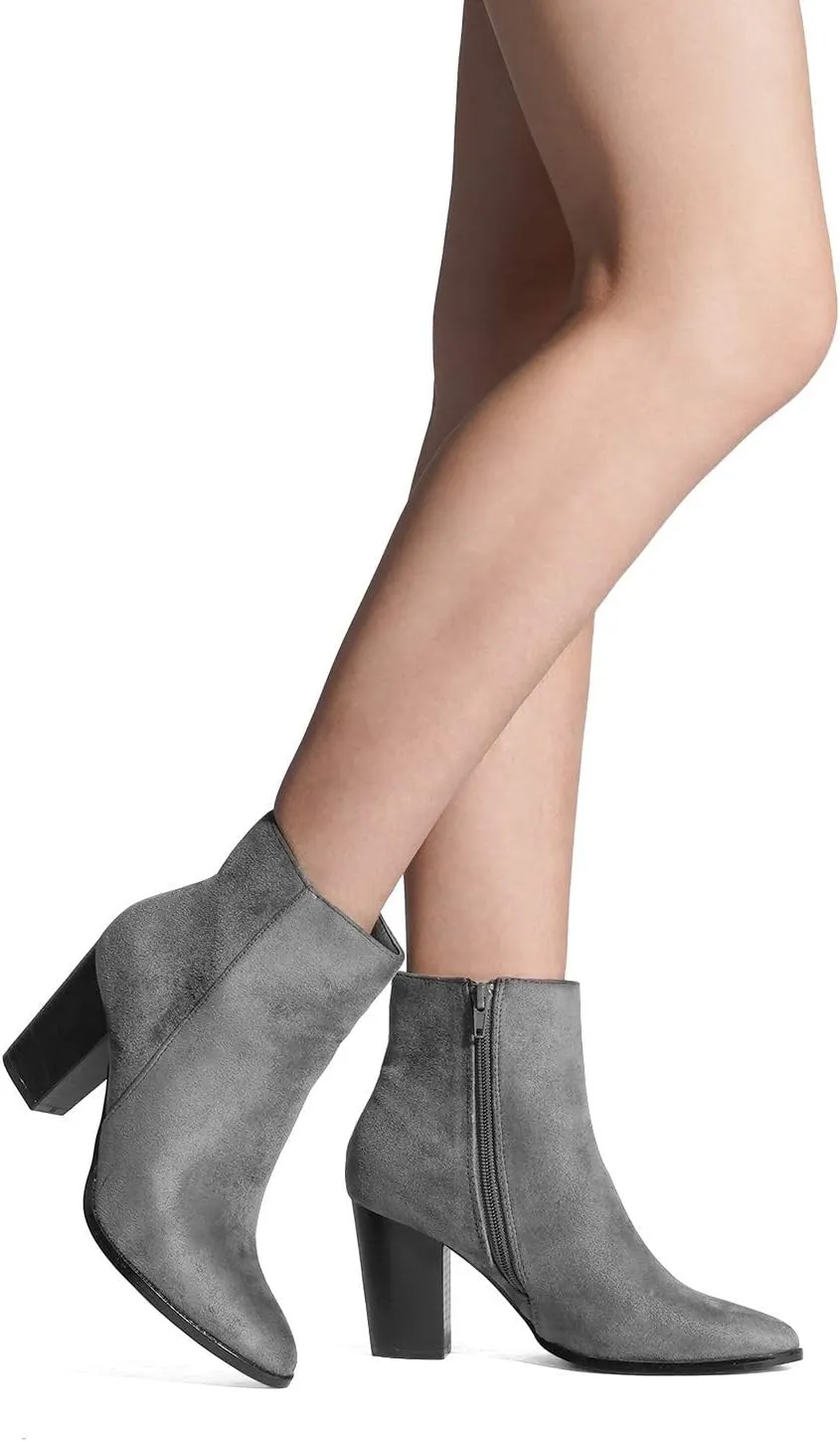 DREAM PAIRS Women's Ankle Boots Chunky Block Heel Booties