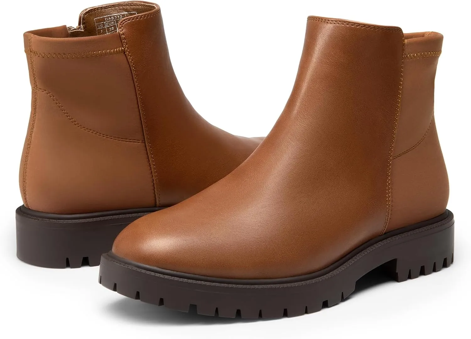 DREAM PAIRS Women's Low Heel Chelsea Ankle Boots Fashion Slip On Elastic Fall Booties Shoes