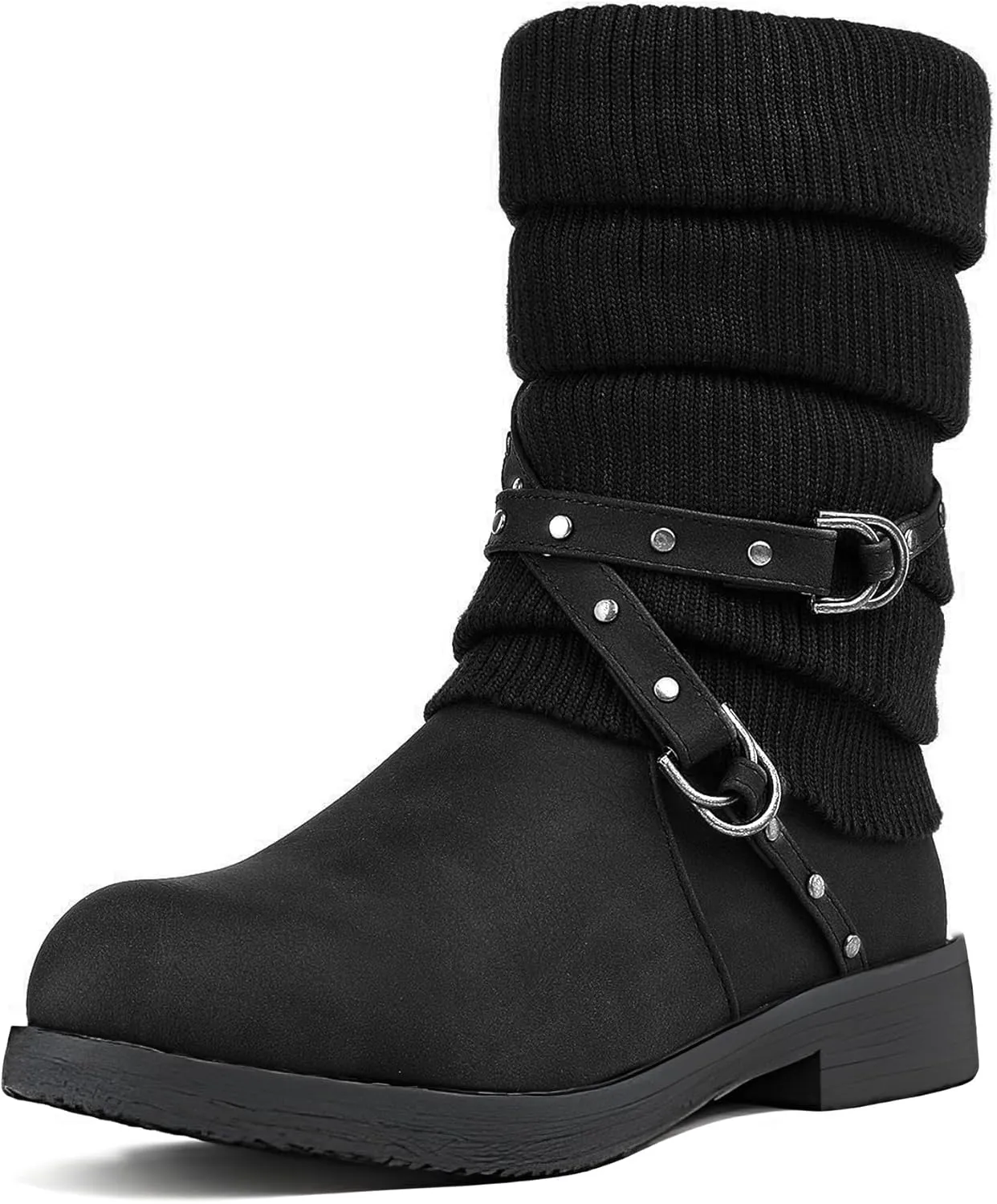 DREAM PAIRS Women's Mid Calf Fashion Winter Snow Boots