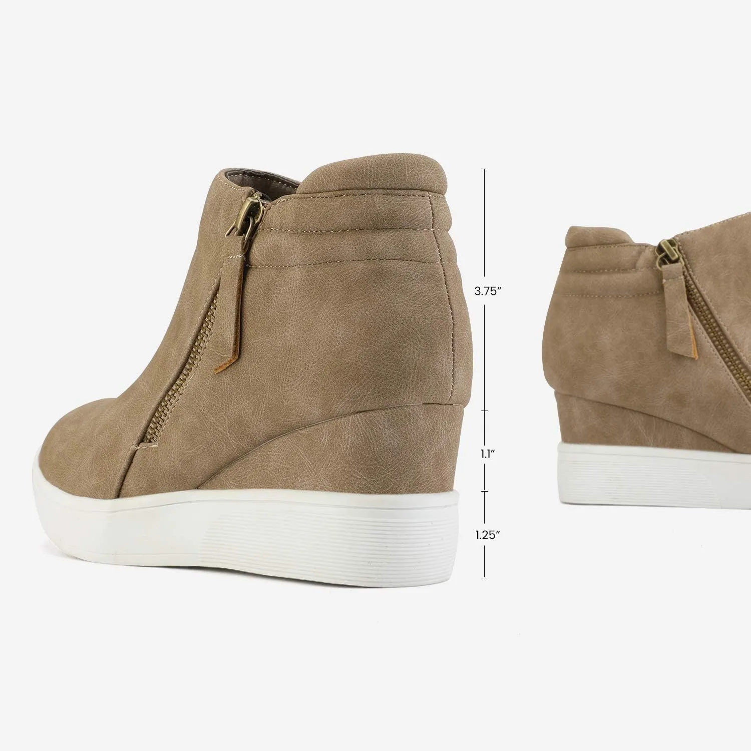 DREAM PAIRS Women’s Platform Wedge Sneakers Ankle Booties