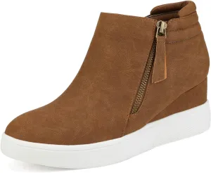 DREAM PAIRS Women’s Platform Wedge Sneakers Ankle Booties