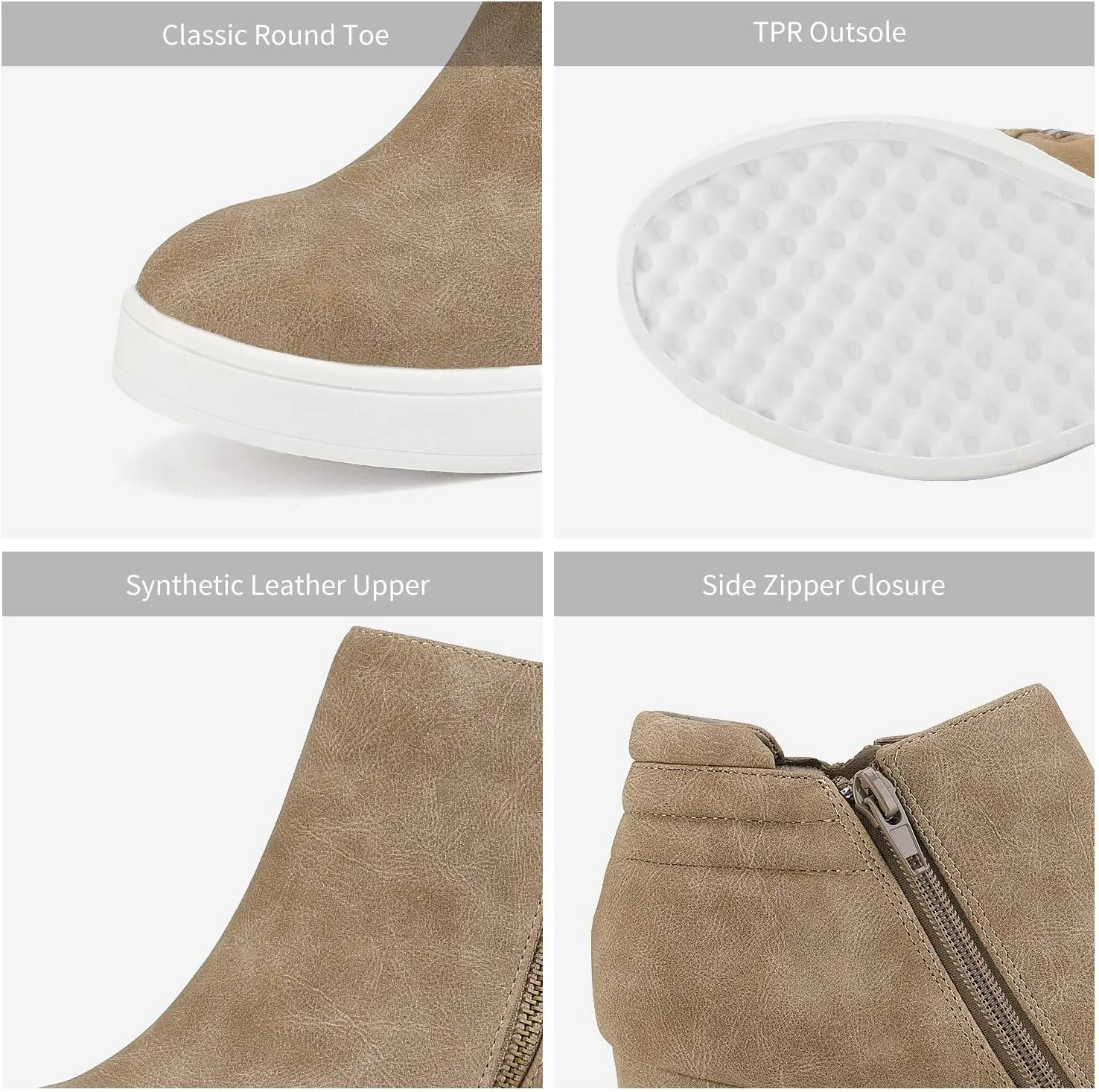 DREAM PAIRS Women’s Platform Wedge Sneakers Ankle Booties
