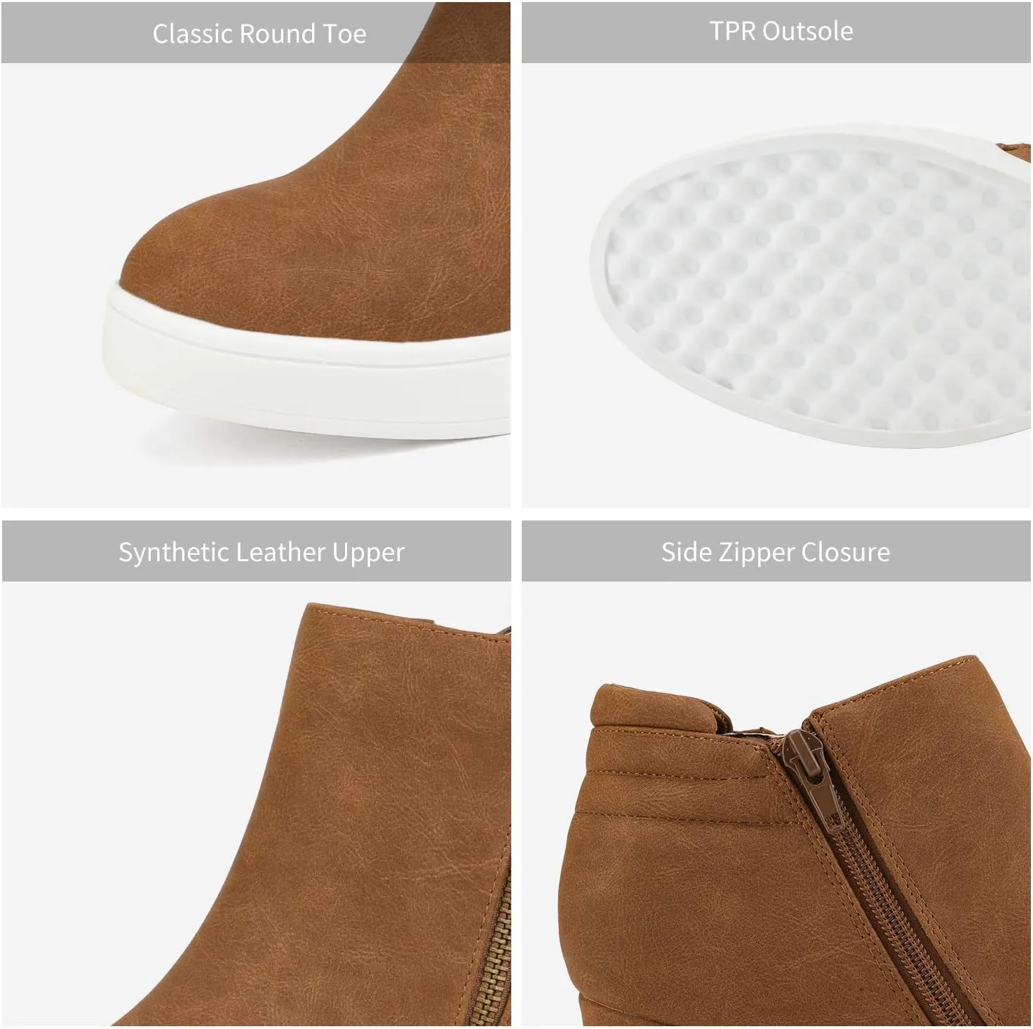 DREAM PAIRS Women’s Platform Wedge Sneakers Ankle Booties