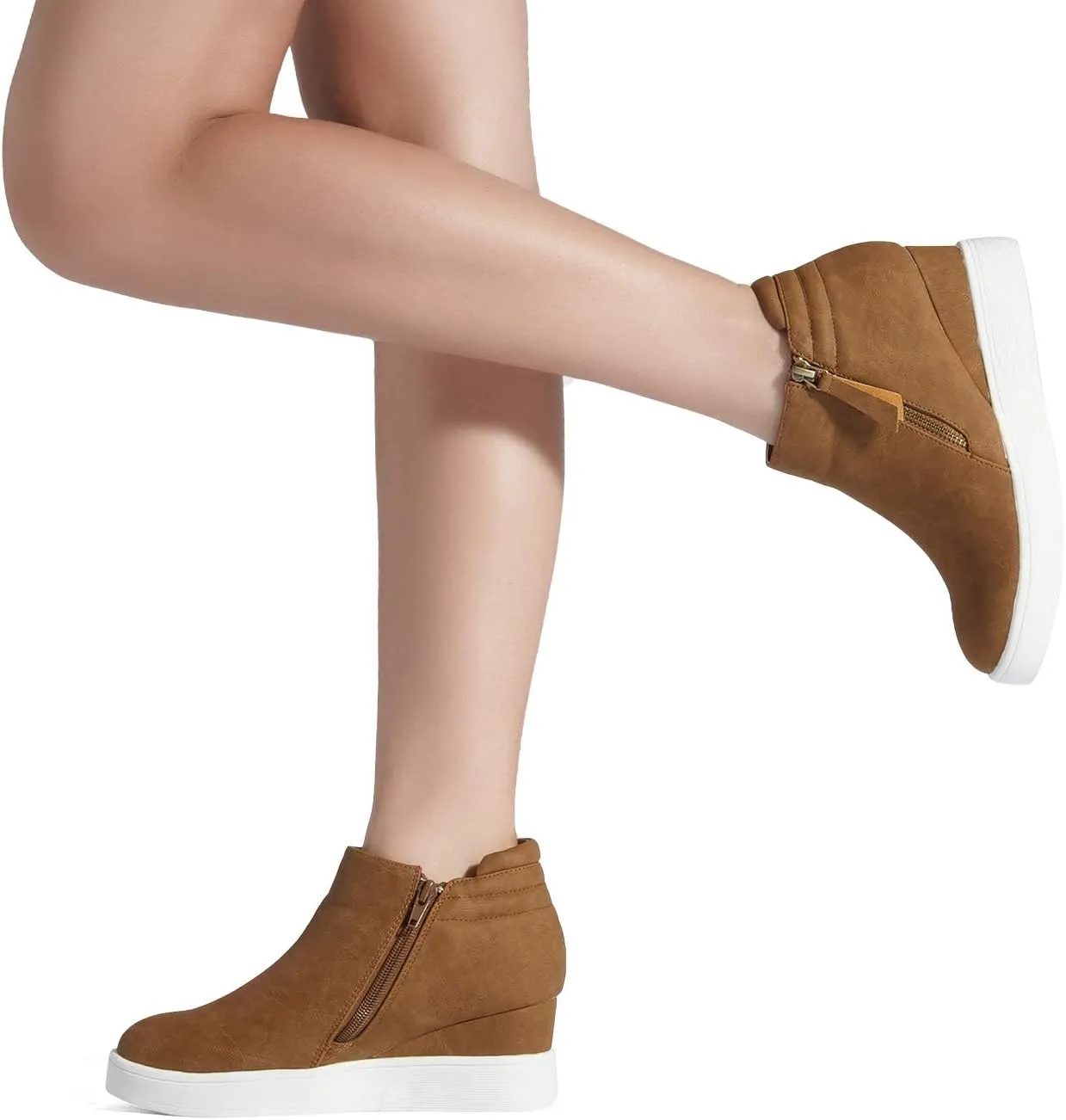 DREAM PAIRS Women’s Platform Wedge Sneakers Ankle Booties