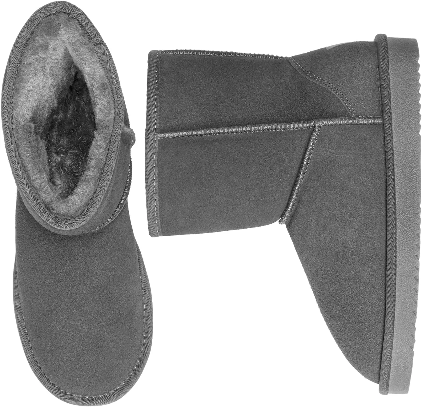 DREAM PAIRS Women's Shorty-New Mid Calf Winter Snow Boots