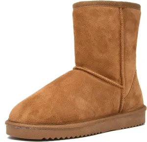DREAM PAIRS Women's Shorty-New Mid Calf Winter Snow Boots
