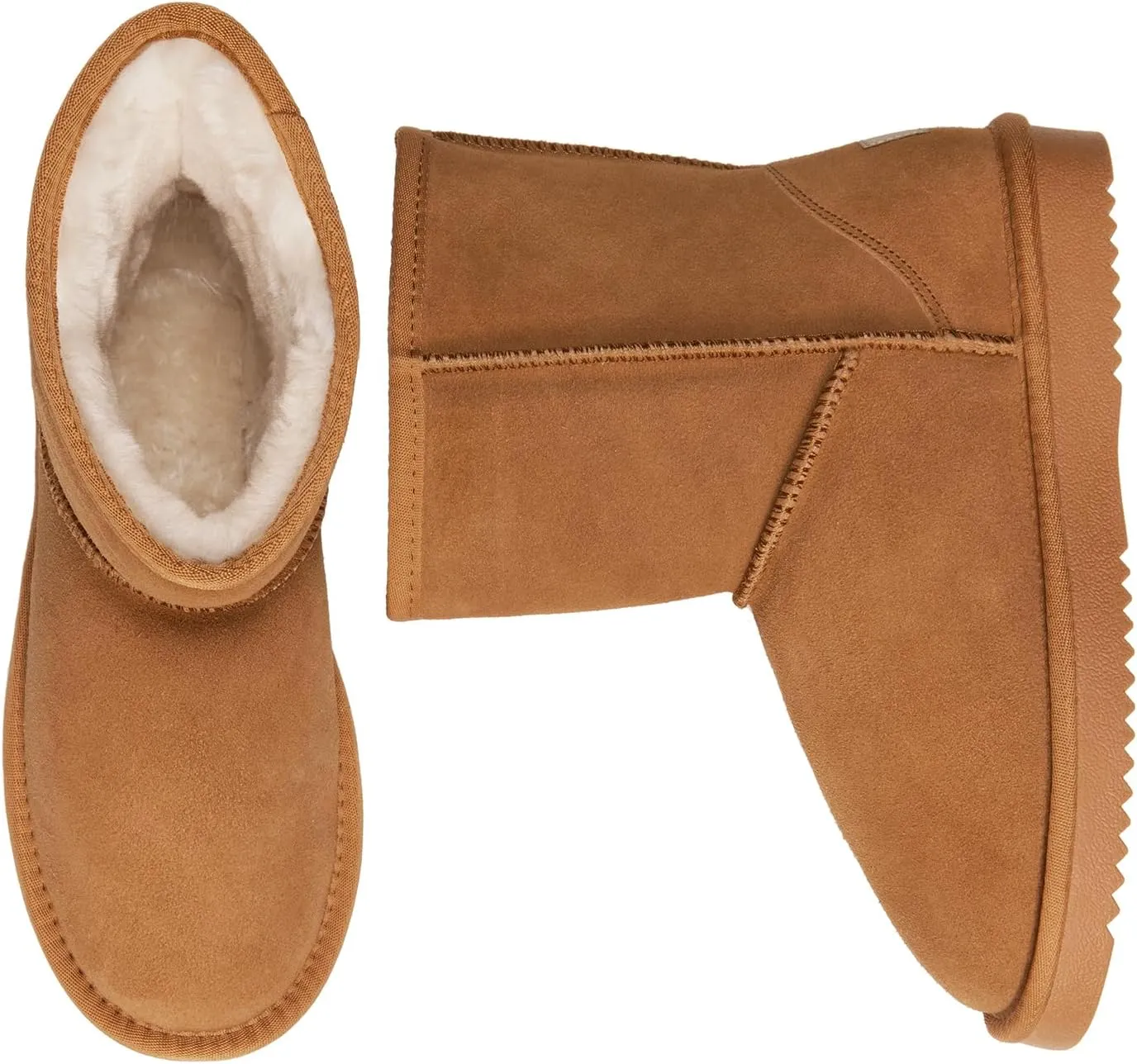 DREAM PAIRS Women's Shorty-New Mid Calf Winter Snow Boots