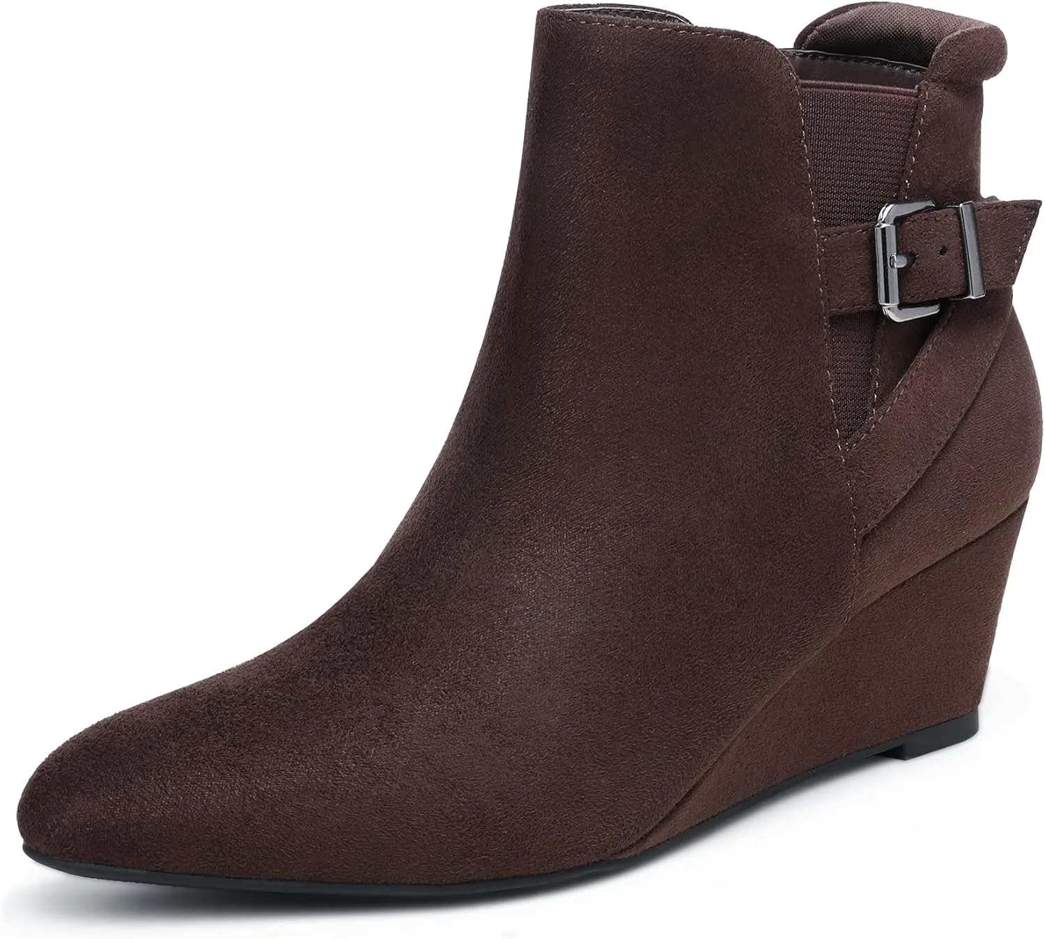 DREAM PAIRS Women's Wedge Ankle Boots Fall Low Heel Short Booties Shoes