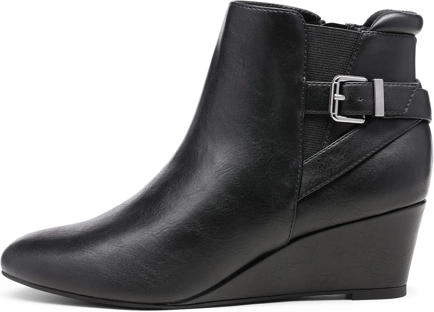 DREAM PAIRS Women's Wedge Ankle Boots Fall Low Heel Short Booties Shoes