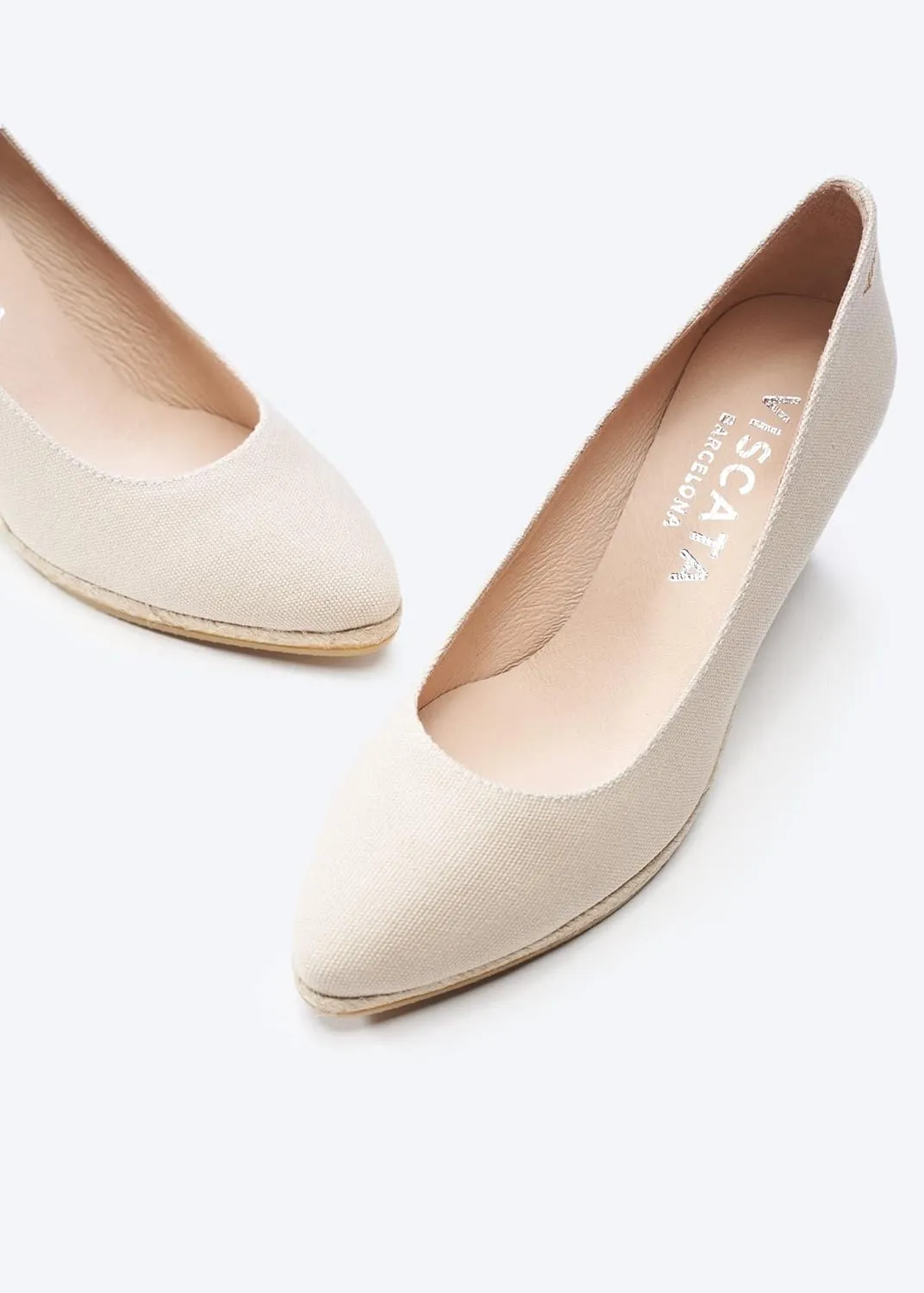 Dunes Canvas Espadrille Wedges with 2 ½” Heel Women's Sandals with Breathable Cotton Canvas and 100% Natural Jute Midsole for All Casual Occasions