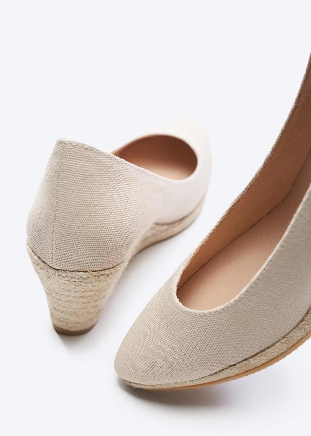 Dunes Canvas Espadrille Wedges with 2 ½” Heel Women's Sandals with Breathable Cotton Canvas and 100% Natural Jute Midsole for All Casual Occasions