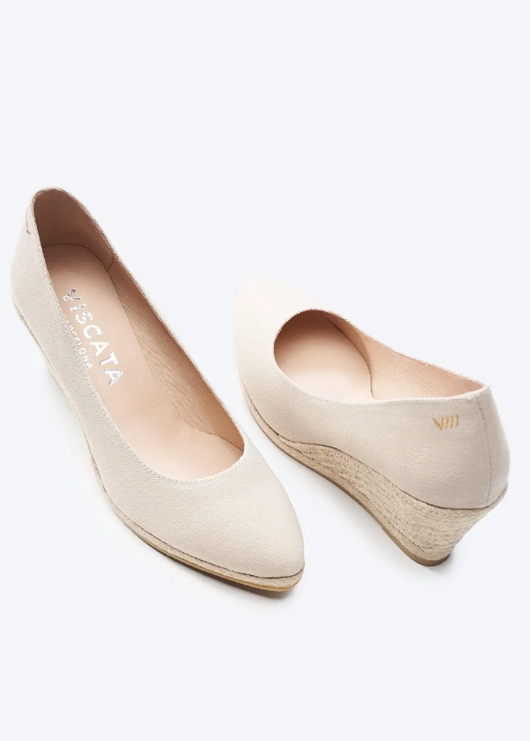 Dunes Canvas Espadrille Wedges with 2 ½” Heel Women's Sandals with Breathable Cotton Canvas and 100% Natural Jute Midsole for All Casual Occasions