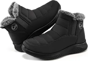 Ecetana Womens Snow Boots Winter Shoes: Ankle Booties Warm Fur Lined Waterproof Non-Slip Boots for Women