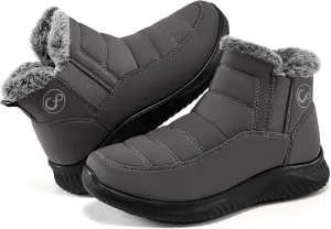 Ecetana Womens Snow Boots Winter Shoes: Ankle Booties Warm Fur Lined Waterproof Non-Slip Boots for Women