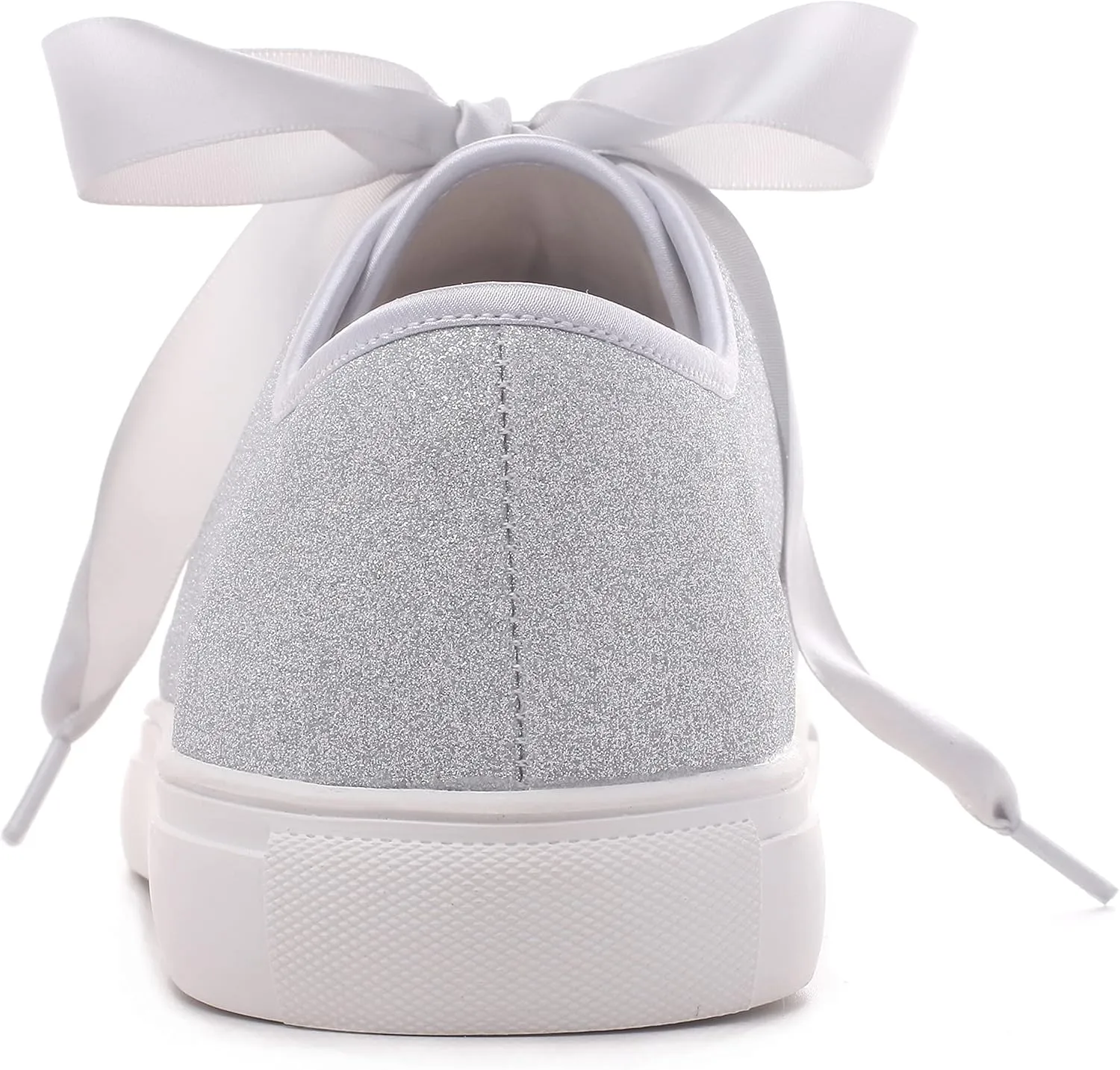 Elivandon 16052 Wedding Shoes Bling Bridal Sneakers Flats Bride Tennis Shoes Shiny Sequin Shoes Sparkly Sneakers