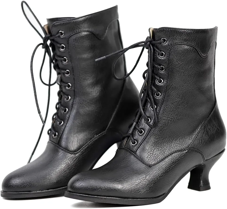 Erocalli Victorian Witch Costume Shoes - Women's Pirate Vintage Boots