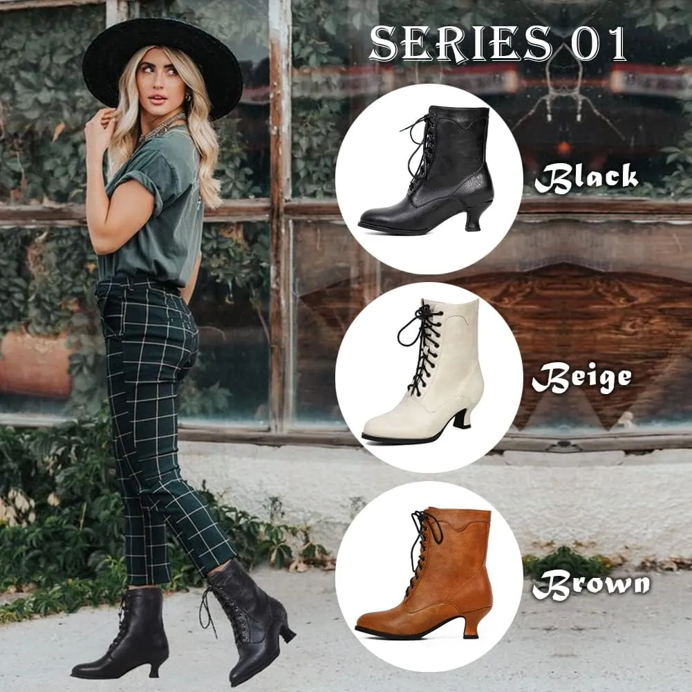 Erocalli Victorian Witch Costume Shoes - Women's Pirate Vintage Boots
