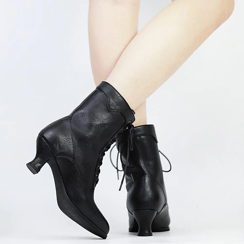 Erocalli Victorian Witch Costume Shoes - Women's Pirate Vintage Boots