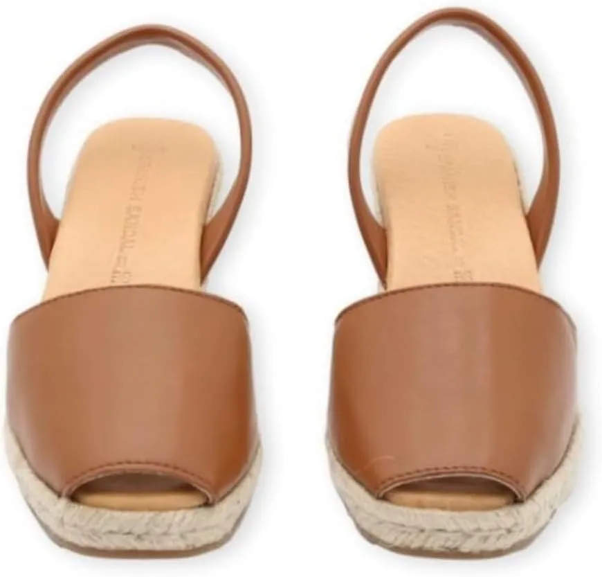 Espadrille Wedges for Women – Dressy Soft Leather Peep Toe Women’s Wedge Sandals, Casual Summer Slip on Espadrilles