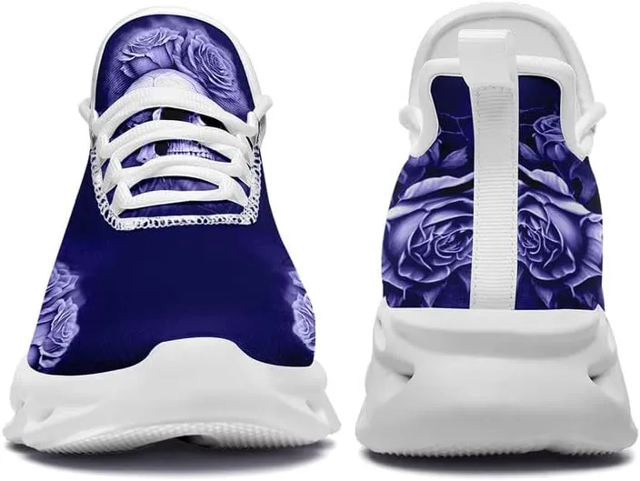 Fashion Skull Running Shoes for Men Women Edgy Elegance Sneakers Gothic Light Weight Mesh EVA Walking Tennis Sports Shoes