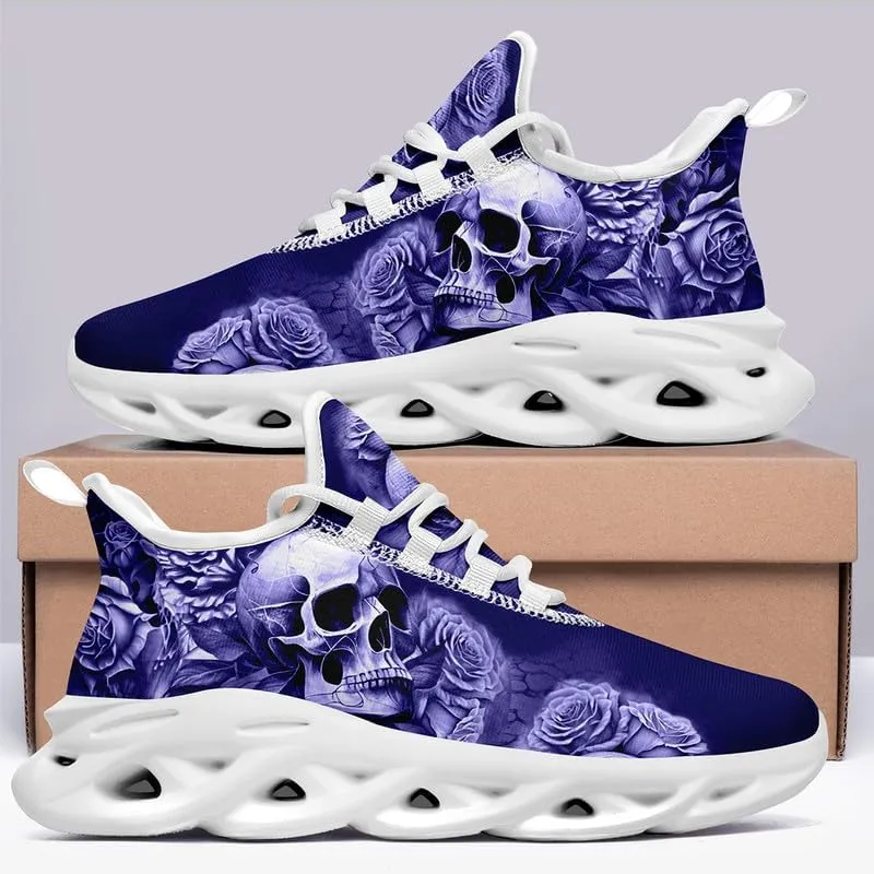 Fashion Skull Running Shoes for Men Women Edgy Elegance Sneakers Gothic Light Weight Mesh EVA Walking Tennis Sports Shoes