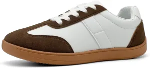 Fashion Sneakers for Women Men, Classic Casual Retro Trainer Shoes Low-Top Comfortable Breathable Walking Flat Tennis Shoes