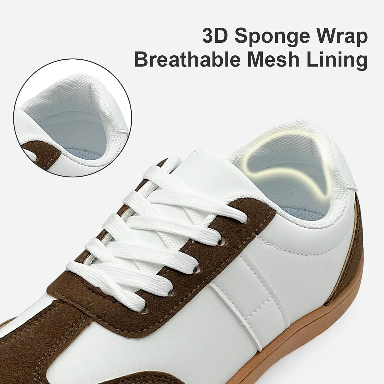 Fashion Sneakers for Women Men, Classic Casual Retro Trainer Shoes Low-Top Comfortable Breathable Walking Flat Tennis Shoes