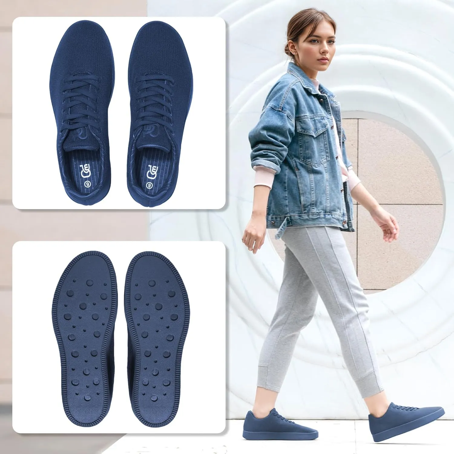 Fashion Sneakers,Lightweight Breathable Slip on Loafers,Training Shoes for Men Women, Comfortable Lace-up Unisex Mesh Flats Shoes, Casual Waterproof Walking Shoes, Low Top Shoes for Travel