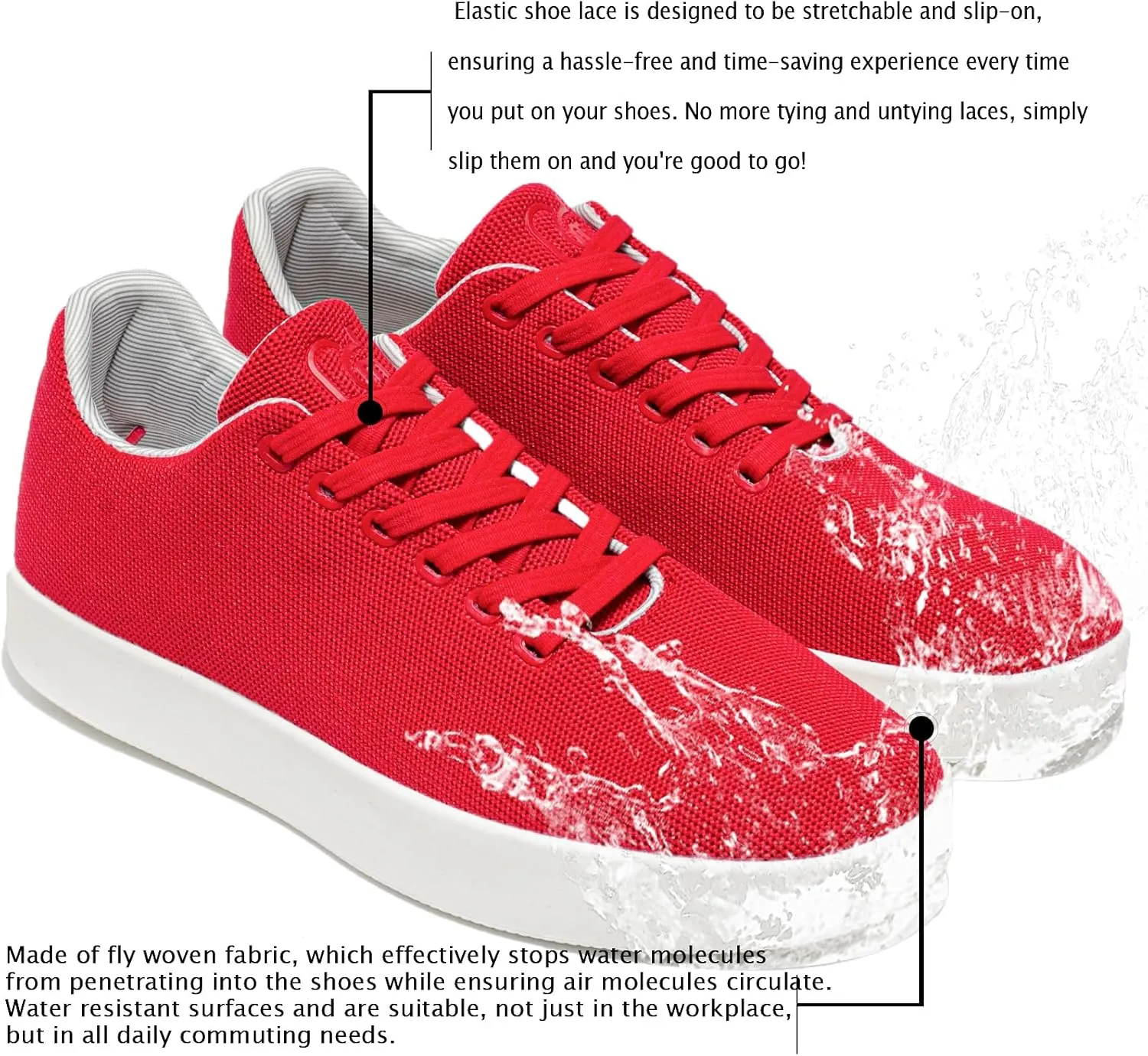 Fashion Sneakers,Lightweight Breathable Slip on Loafers,Training Shoes for Men Women, Comfortable Lace-up Unisex Mesh Flats Shoes, Casual Waterproof Walking Shoes, Low Top Shoes for Travel