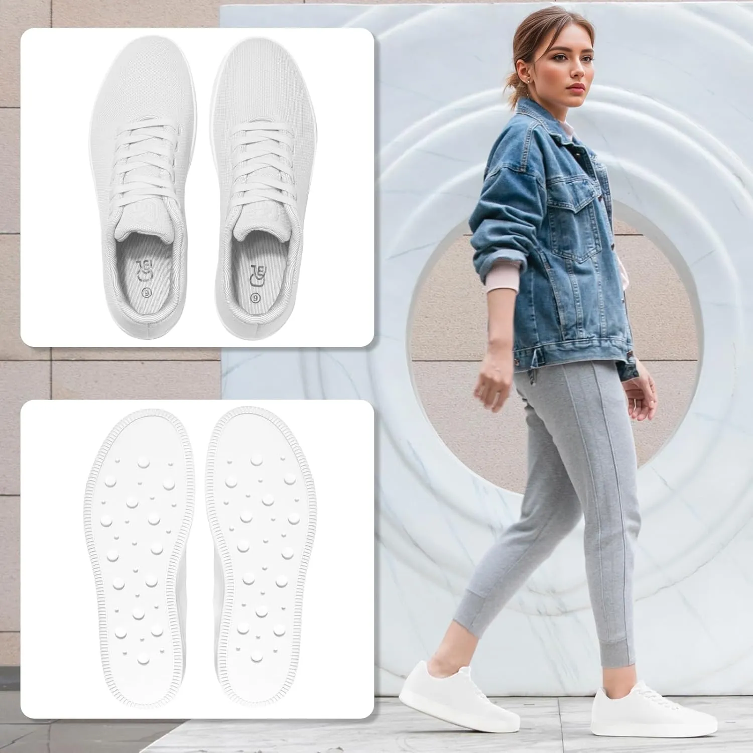 Fashion Sneakers,Lightweight Breathable Slip on Loafers,Training Shoes for Men Women, Comfortable Lace-up Unisex Mesh Flats Shoes, Casual Waterproof Walking Shoes, Low Top Shoes for Travel
