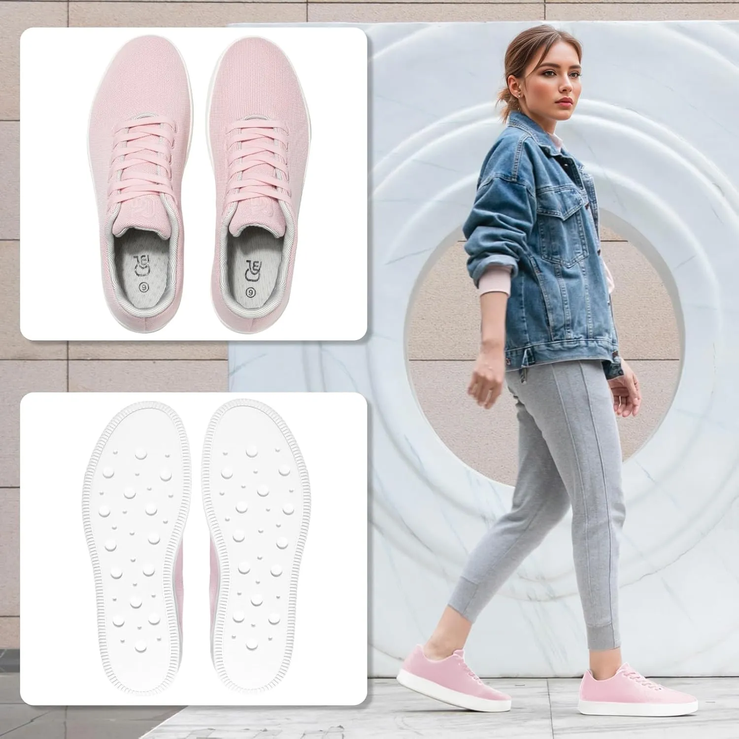 Fashion Sneakers,Lightweight Breathable Slip on Loafers,Training Shoes for Men Women, Comfortable Lace-up Unisex Mesh Flats Shoes, Casual Waterproof Walking Shoes, Low Top Shoes for Travel