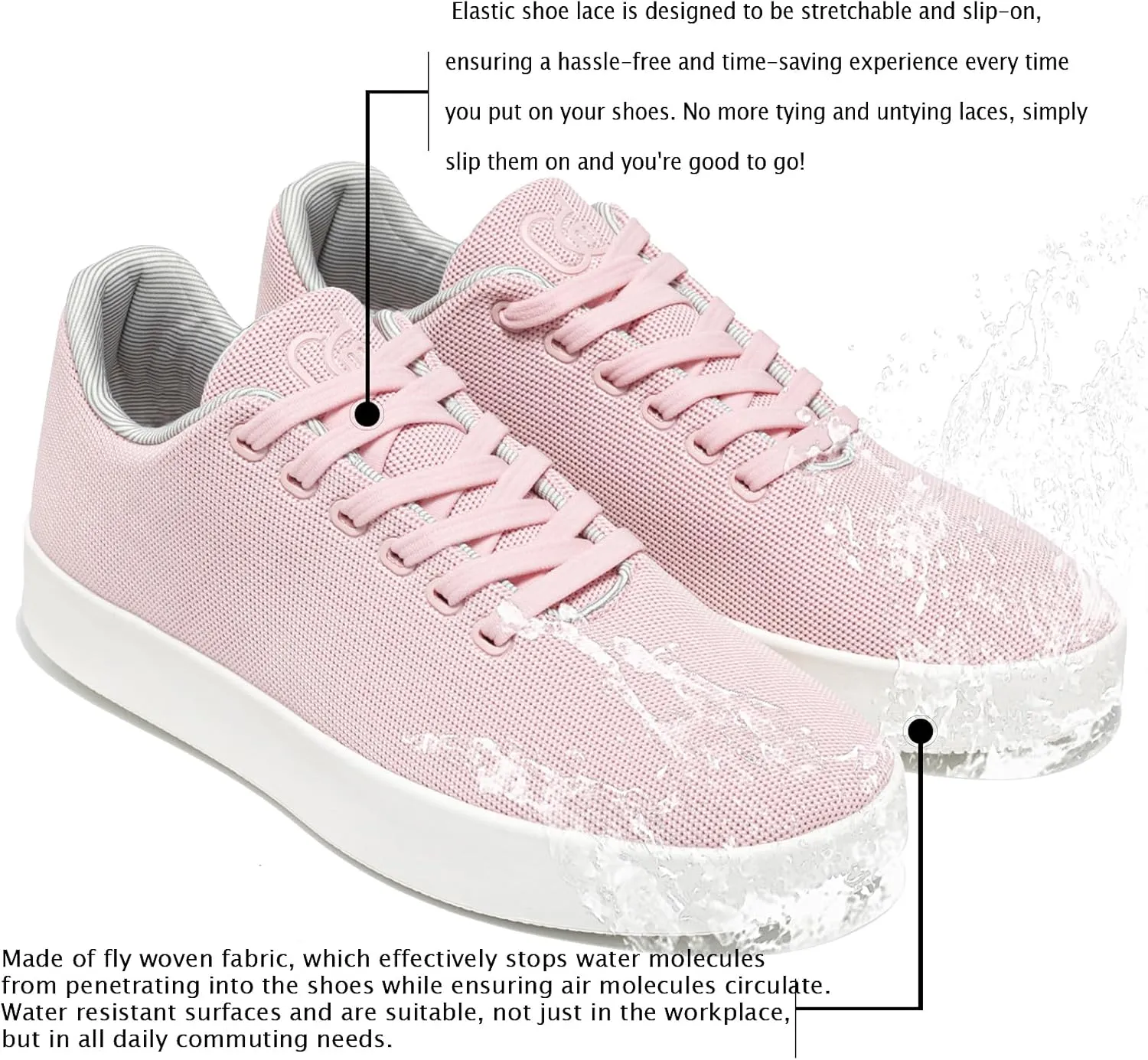 Fashion Sneakers,Lightweight Breathable Slip on Loafers,Training Shoes for Men Women, Comfortable Lace-up Unisex Mesh Flats Shoes, Casual Waterproof Walking Shoes, Low Top Shoes for Travel