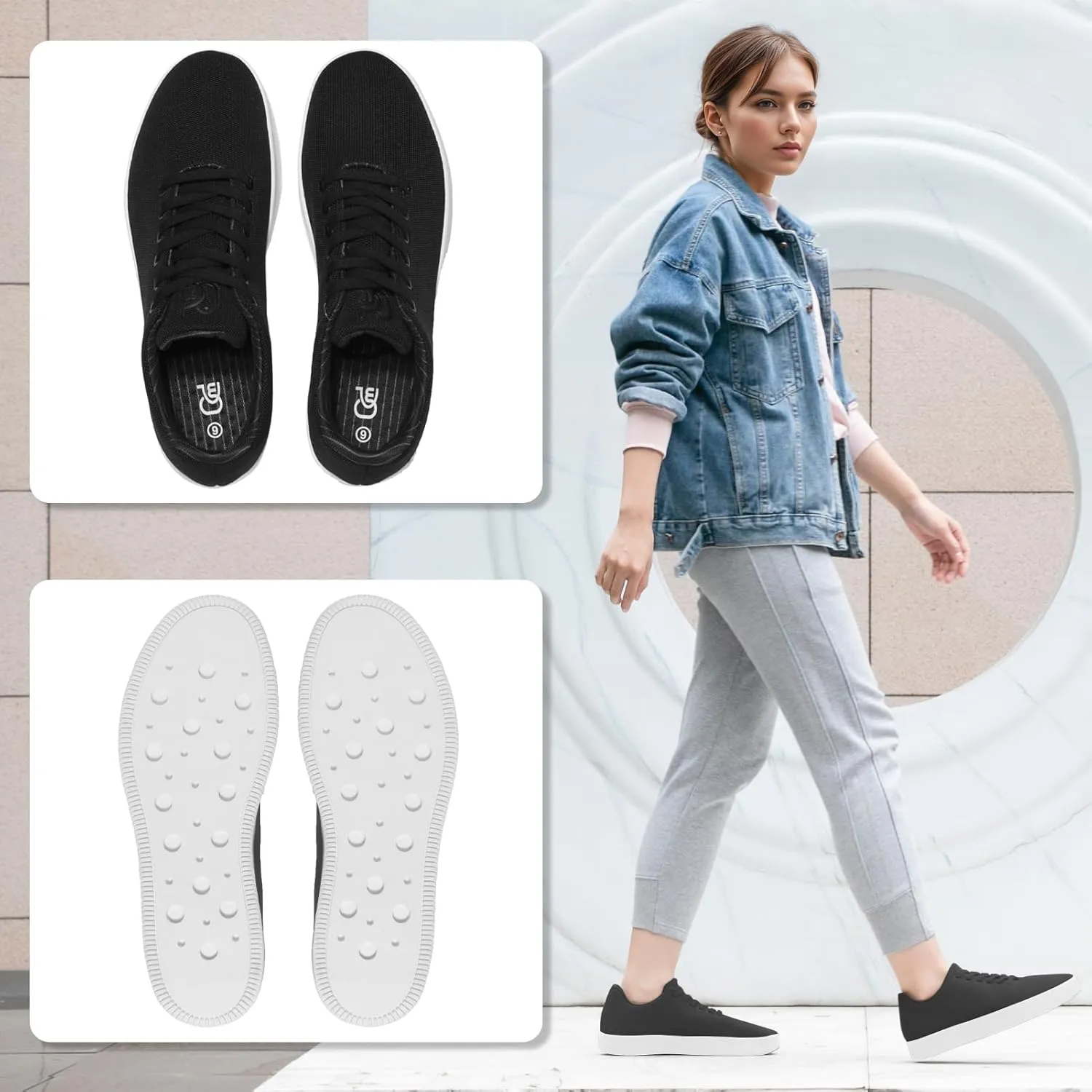 Fashion Sneakers,Lightweight Breathable Slip on Loafers,Training Shoes for Men Women, Comfortable Lace-up Unisex Mesh Flats Shoes, Casual Waterproof Walking Shoes, Low Top Shoes for Travel