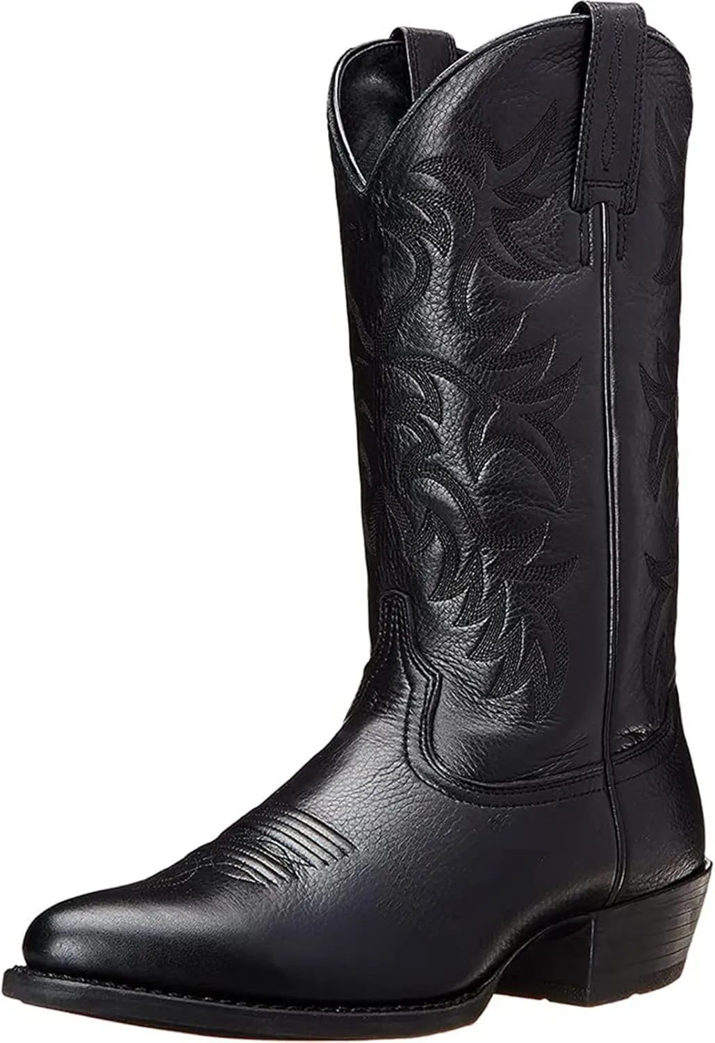 femflame Cowboy Boots for Men Round Toe Distressed Work boots Embroidered Western Boots Traditional Country Boot