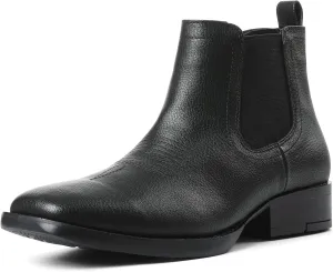 femflame Cowboy Boots for Men Square Toe Chelsea Boots Waterproof Classic Elastic Slip on Chukka Ankle Boots Casual…