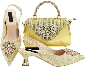 Fish Scale Texture Wedding Sandals Bag African Designer Women’s Party Set